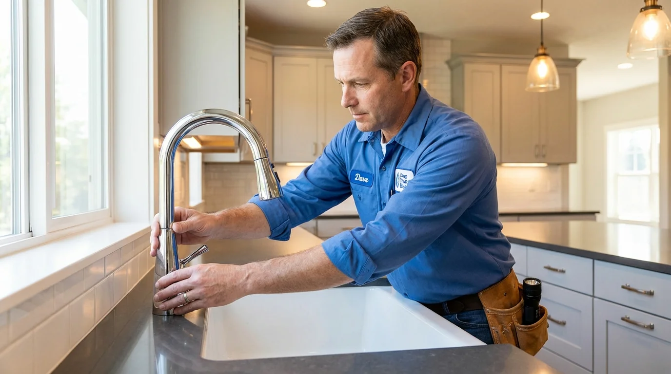 Kitchen faucet installation by Johns Plumbing LLC in West Hollywood